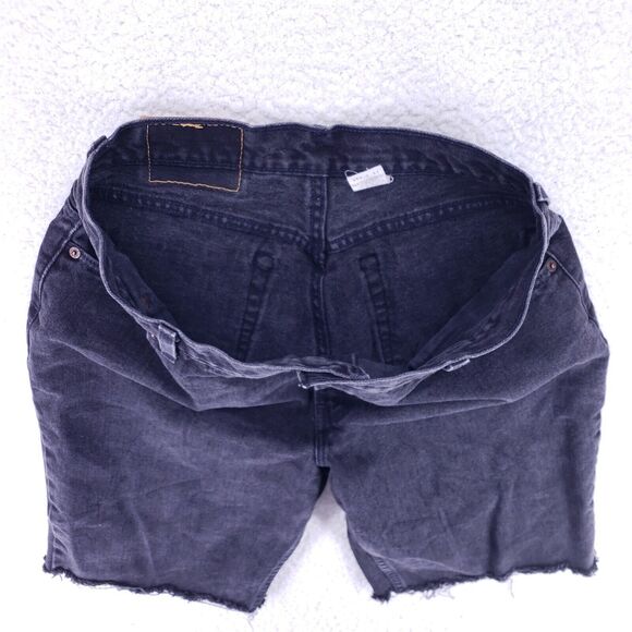 Levis 550 Jean Shorts Womens Size 16 Black Mid Rise 90s Straight VTG Y2K - Picture 5 of 9